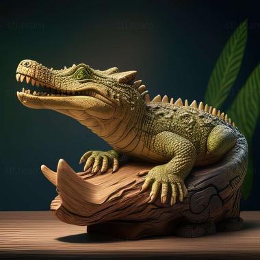 3D модель Відома тварина крокодил Кассіус (STL)
